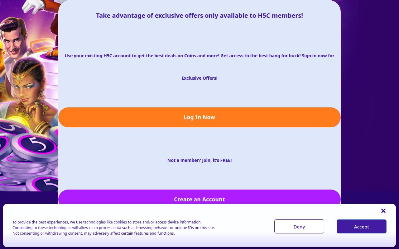 High 5 Casino homepage screenshot